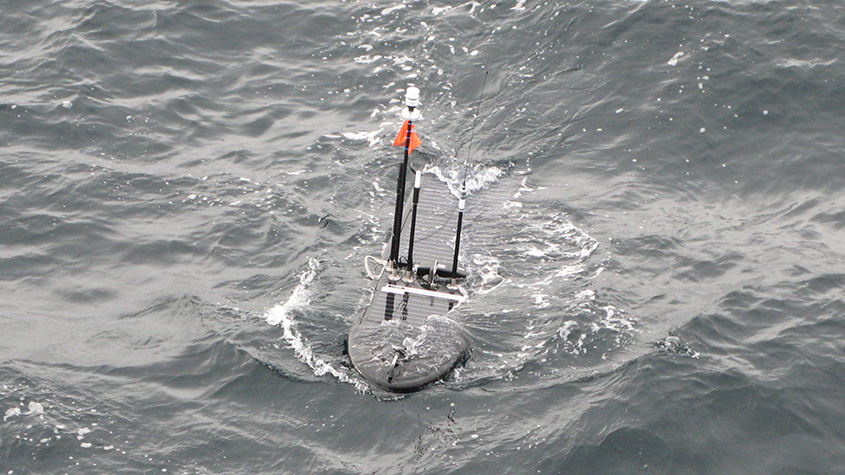 Wave Glider on mission in the Barents Sea
