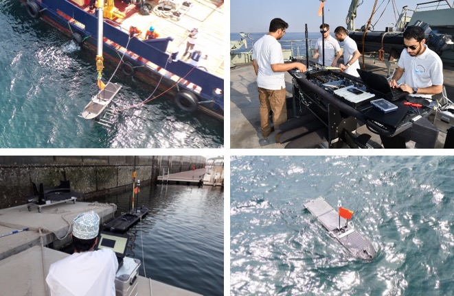 Scenes from Wave Glider missions with The Research Council in Oman