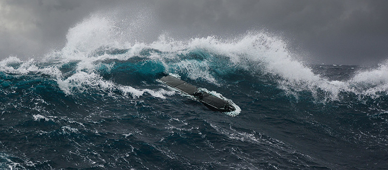 Wave Glider in big stormy seas