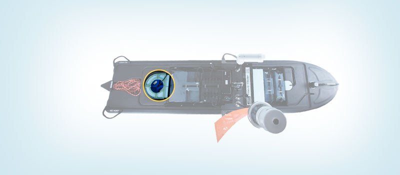 The location of the ADCP in the Wave Glider payload
